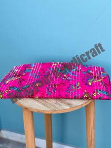 Edredón indio hecho a mano Kantha, colcha reversible con estampado floral, tamaño Queen, relleno de algodón orgánico para uso en hoteles - Product Image 2