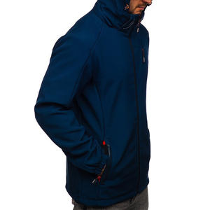 Nouveau modèle, vestes softshell à manches longues bon marché pour hommes/OEM, vestes décontractées à la mode avec impression de votre propre logo pour hommes - Product Image 4