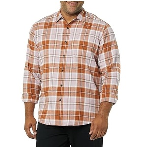 Camisa a cuadros de franela al por mayor logotipo personalizado camisas casuales para hombres patrón a cuadros tela de franela 100% algodón camisas a cuadros hilo teñido - Product Image 4