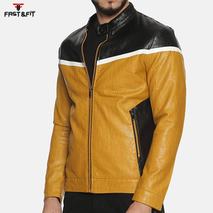 Chaqueta de cuero para hombre, novedad en diseño de color sólido, ropa deportiva, chaqueta de cuero para moto - Product Image 2