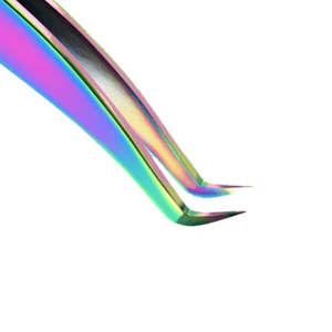 Pinces à cils en acier inoxydable de qualité supérieure - Pointe lisse durable, emballage et logo personnalisables OEM - Product Image 2