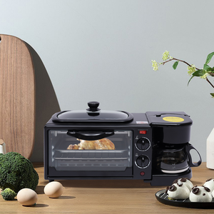 Don Feliz Estación de Desayuno Eléctrica 3 en 1: Horno Tostador 1250W, Sartén de Plástico, Cafetera con Apagado Automático para Uso Doméstico - Product Image 6