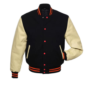 Blouson universitaire unisexe à manches longues en laine respirante avec patchwork et broderie personnalisée, imperméable et chauffant – Collection 2026 (Vente en gros) - Product Image 3
