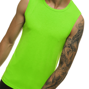 Débardeur côtelé blanc en coton pour homme, personnalisé avec logo, idéal pour la course et la gym - Product Image 5