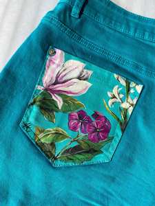 Vintage S Taille Denim Shorts Jeanagers Autre Artisanat Jeans Pantalon Court - Product Image 2