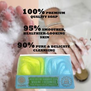 Jabón en Barra Pure Wave 80g, Limpieza Profunda, Frescura Marina, Estilo Oceánico, Jabón Corporal y Facial, Refresca la Piel, Marca Privada OEM ODM - Product Image 3