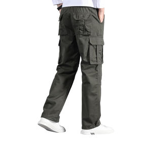 Logotipo personalizado Streetwear Hombres Oversized Cargo Jogger Pantalones de pista de pierna ancha Baggy Cargo Hombres - Product Image 2