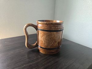 MORDEN STYLE TUMBLER MADERA CERVEZA TANKARD TAZA CAFÉ Viaje Madera Sólido Mango personalizado Bambú Taza de café Navidad - Product Image 5