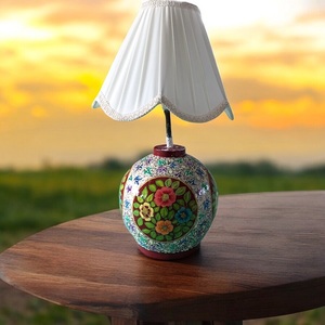 Authentic Kashmiri Handcrafted Elegant Paper Mache Table <b>Lamp</b> for Home Decor - Product Image 2