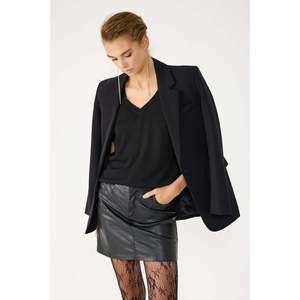 Haut court décontracté à col en V, coupe ajustée, respirant, en coton, nylon et élasthanne, avec imprimé floral en maille, taille unique (XL) - Product Image 2