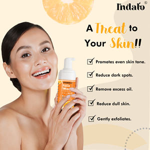 Limpiador Facial Espumoso Vegano Orgánico con Vitamina C a Base de Hierbas, Extracto de Aloe Vera, Limpiador Natural, Iluminador del Tono de Piel Seca, Suministro OEM - Product Image 3