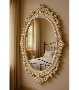 Muebles Lixora, Espejo Moderno con Marco de Madera Ornamentado, Diseño Multiusos de Lujo - Product Image 4
