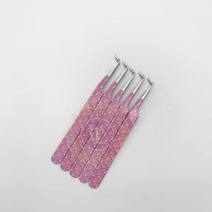 Pince à épiler à pointe de fibre Extension de cils de revêtement de papier personnalisée pince à épiler en acier inoxydable pince à épiler solide pour cils meilleure offre de prix - Product Image 6