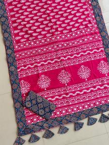 Unique Heavy <strong>Designer</strong> Cotton Fusion <strong>Saree</strong> Comfortable New <strong>Collection</strong> for Parties Beautiful Attractive Best Quality Product - Product Image 6