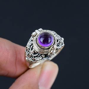 Tendance 925 en argent Sterling améthyste pierre précieuse bague bijoux à la main en argent Boho Style bague bijoux pour femmes cadeau pour les filles - Product Image 3