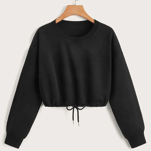 Womens crop sweatshirt Fleece Sweatshirts Casual Long Sleeve sweatshirt - Product Image 4