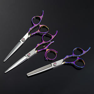 Salon de coiffure pour barbier Salon de coiffure texturisant Ciseaux de coupe de cheveux personnalisé 6 pouces Beauté Ensemble de ciseaux de coupe de cheveux Salons de coiffure - Product Image 2