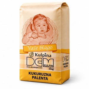 DEM Kulpina Mais-Polenta 1kg Beutel Getrocknetes Maismehl Lebensmittelzutat 15% Feuchtigkeit - Product Image 1