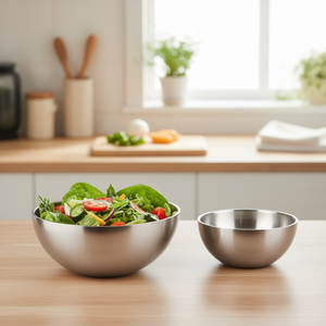 Juego de Tazones para Mezclar AVARI de Acero Inoxidable Cromado 051, Tazón para Ensalada de 26 cm para Cocina Casera, Pulido - Tamaño 18 cm - Product Image 3