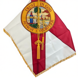 Gold <b>Braided</b> Tassel Flag <b>Cord</b> 108-Inch Indoor Flagpole Display Accessory with Elegant Tassel Detail - Product Image 2