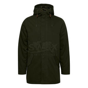 Ventes en gros de parkas à queue de poisson pour hommes de haute qualité avec logo personnalisé, couleurs unies, veste personnalisée à queue de poisson - Product Image 1