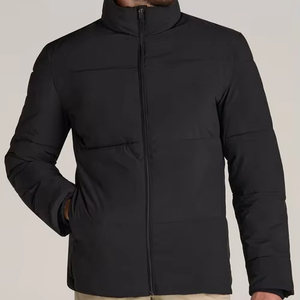 Vente en gros de manteaux à capuche en coton de couleur unie personnalisés pour hommes doudounes vestes d'hiver pour hommes - Product Image 1