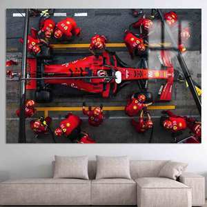 Arte Impreso en Lienzo: Diseño de Charles Leclerc F1 Pit Stop, Vidrio - Product Image 1