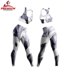 Conjunto de ropa personalizada, conjunto de fitness, pantalones, cintura alta, entrenamiento, gimnasio, Yoga, mallas para mujeres, cantidad de sublimación, OEM Spandex, Gsm Technics - Product Image 4