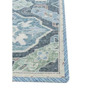 Alfombra de Lana Anudada a Mano con Patrón Geométrico Azul Erbe 9x12, Alfombra para Sala de Estar, Alfombras Jaipur US-GS-7005(Fr) - Product Image 4