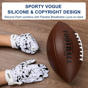 <b>Youth</b> American <b>Football</b> Receiver <b>Gloves</b> with High Quality Best Grip Custom Logo Exceptional Catching Player Features - Product Image 5