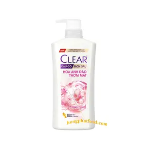 Extracto de flor de cerezo anticaspa productos para el cuidado del cabello precio barato de Vietnam-Clearr botella de champú reparador de cabello 630G