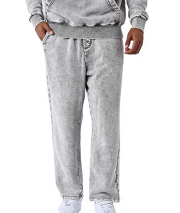Conjunto de Sudadera con Capucha y Pantalones Deportivos para Hombre, con Apliques Bordados Personalizados, Estilo Jogger, Lavado Ácido, para Invierno - Product Image 3