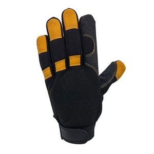 ถุงมือทำงานทั่วไปกันแรงกระแทกและกันลื่นถุงมือช่างหนังแพะสำหรับทำสวนและประกอบอุตสาหกรรมถุงมือที่สะดวกสบาย - Product Image 1