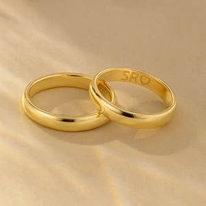 Bague de mode en titane plaqué or 18 carats avec incrustation de chiffres pour anniversaire - Product Image 6