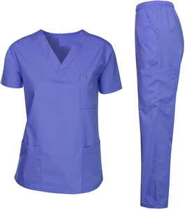 Conjuntos de Enfermería de 2 piezas al mejor precio, chaqueta de trabajo con cremallera médica con características de seguridad, uniformes de hospital, traje de uniforme - Product Image 5