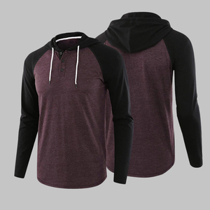 Nouveauté, style actuel, sweat-shirts en molleton de coton à couleur unie, lavage à la pierre, personnalisable - Product Image 3