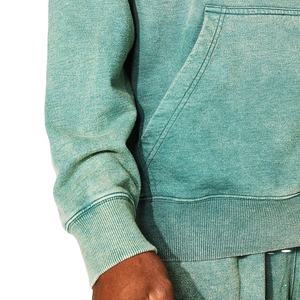 Prix bas respirant 100% coton fait acide lavage à capuche haute rue séchage rapide hiver lavage à l'acide à capuche 2026 - Product Image 2