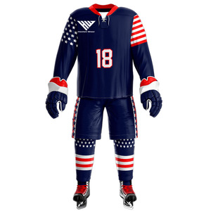 Tenues de hockey sur glace sur mesure de haute qualité à prix raisonnable, 100% polyester, fabrication OEM - Product Image 1