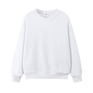 Sweat à capuche femme 100% coton de luxe doublé devant brodé surdimensionné col rond en relief Logo personnalisé pour femme - Product Image 4