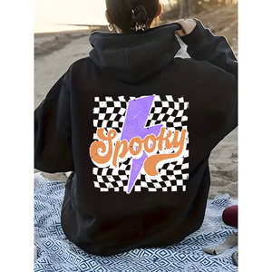 Kinitwear Sudadera de pulóver para mujer Sudadera con capucha de ocio de un color Otoño/Invierno Hecho en China - Product Image 1