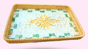 Bandeja de almacenamiento de cerámica con Incrustaciones de nácar con borde de nube, multifunción plegable de lujo moderno para organización del hogar - Product Image 6