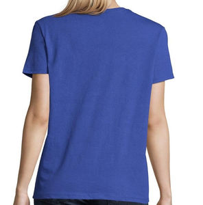 Camiseta con logotipo personalizado y estampado de diamantes de imitación, Camiseta de cuello redondo para mujer, transpirable, fabricada en Pakistán - Product Image 3
