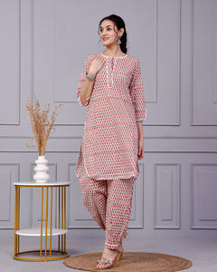 Inaaya Hand block Printed Cotton Co-ord Set Women's Formal Ethnic <b>Indian</b> Wear for Wholesale & Export Daily Wear <b>Top</b> - Product Image 2