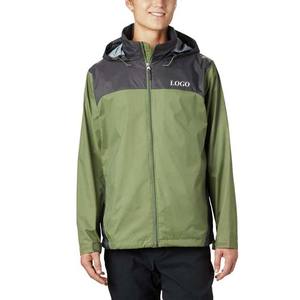 Top Tendances Deux Tons Contraste Couleur OEM Logo Personnalisé Conception Fermeture Éclair À Capuche Imperméable Vêtements Pour Hommes Vestes De Pluie High Street Style - Product Image 1