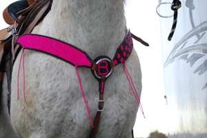 Ensemble de têtière et de poitrail de cheval de qualité supérieure |   Équipement d'équitation durable, confortable et élégant pour l'équitation et l'entraînement au meilleur prix - Product Image 3