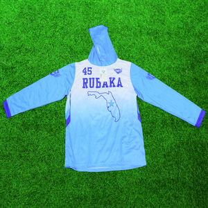 Venta al por mayor de sublimación personalizada Baloncesto Warm Up Shirt de manga larga Hombres Shooting Shirt con capucha - Product Image 4