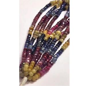 ลูกปัดแซฟไฟร์หลายเส้นธรรมชาติ5มม.-11มม. 918 CTS 16นิ้วลูกปัดแซฟไฟร์ขายส่ง $ เรา129ทุกคน - Product Image 4