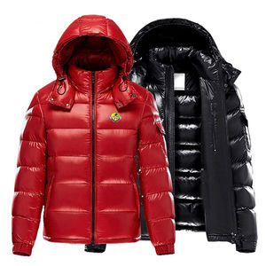 Chaquetas Acolchadas para Hombre de Invierno, Estilo Urbano, al por Mayor, con Capucha Desmontable, Cierre de Cremallera, Resistentes al Viento, Tela Brillante - Product Image 1