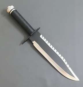 Cuchillo de Supervivencia para Exteriores de 12 Pulgadas, el Más Demandado |   Cuchillo de Hoja Fija de Acero de Dos Tonos con Mango Texturizado Tipo Sawback - Product Image 5