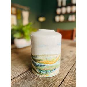 Vase à fleurs en céramique de style européen pour la décoration de la maison luxueuse, décoration de table de bureau, cadeau de pendaison de crémaillère - Product Image 3